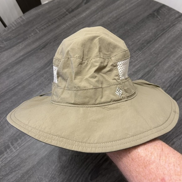 Columbia Bucket Hat Cap One Size Adjustable Brown Wide Brim Outdoor Vented Sides - Picture 1 of 12